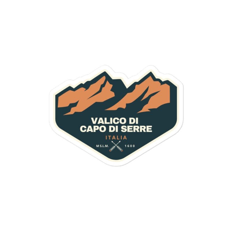 Adesivo Valico di Capo di Serre – Sagoma Montagna per collezionisti e viaggiatori