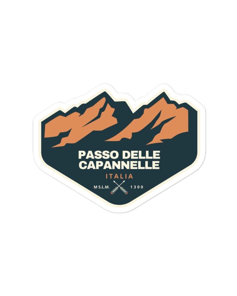 Adesivo Passo delle Capannelle – Sagoma Montagna per collezionisti e viaggiatori
