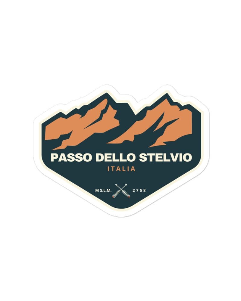 Adesivo Passo dello Stelvio – Sagoma Montagna per collezionisti e viaggiatori