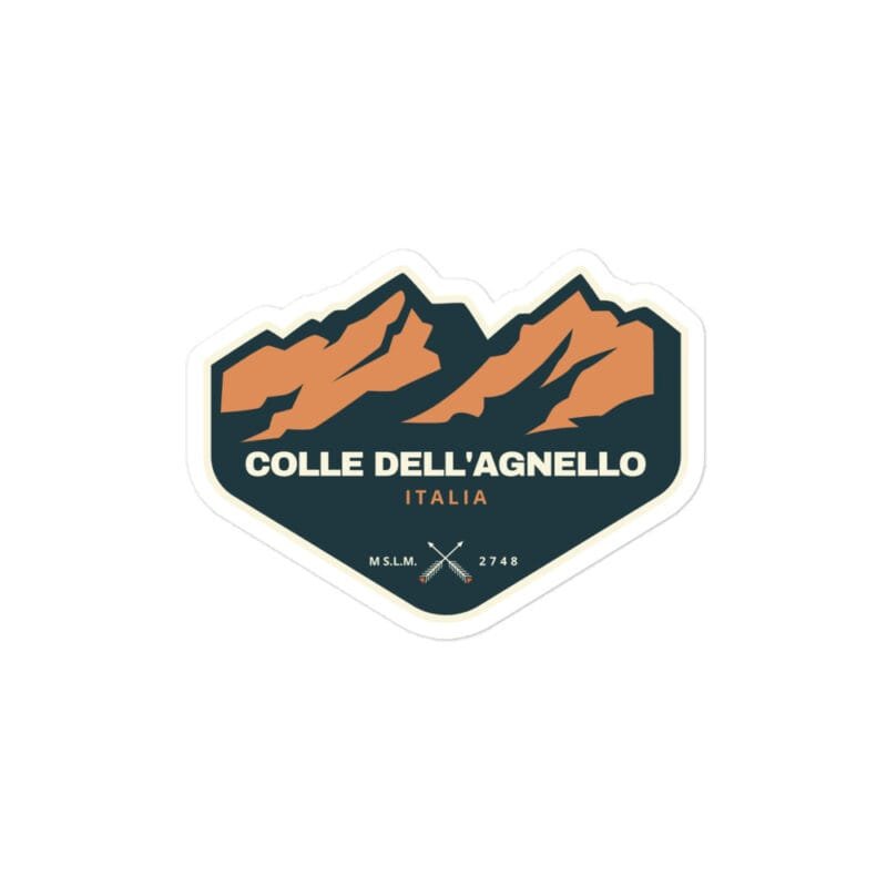 Adesivo Colle dell'Agnello – Sagoma Montagna per collezionisti e viaggiatori
