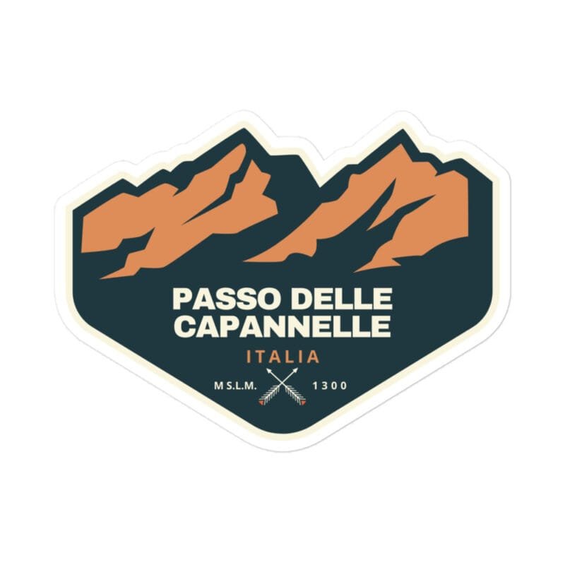 Adesivo Passo delle Capannelle – Sagoma Montagna per collezionisti e viaggiatori