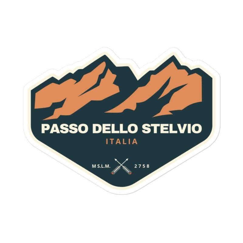 Adesivo Passo dello Stelvio – Sagoma Montagna per collezionisti e viaggiatori