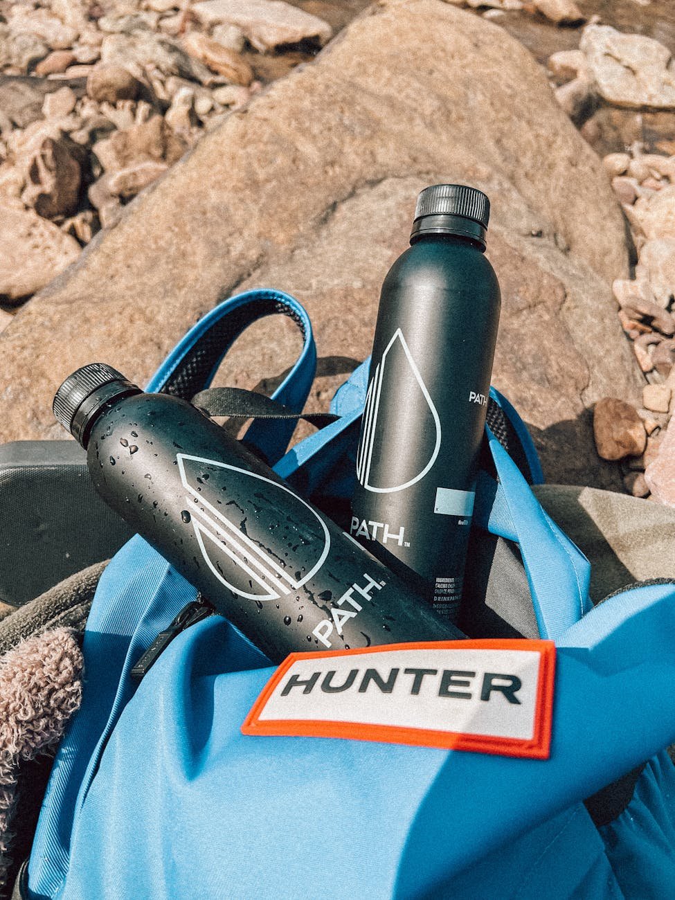 water bottles in a bag