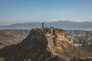 scenic view of civita di bagnoregio by day